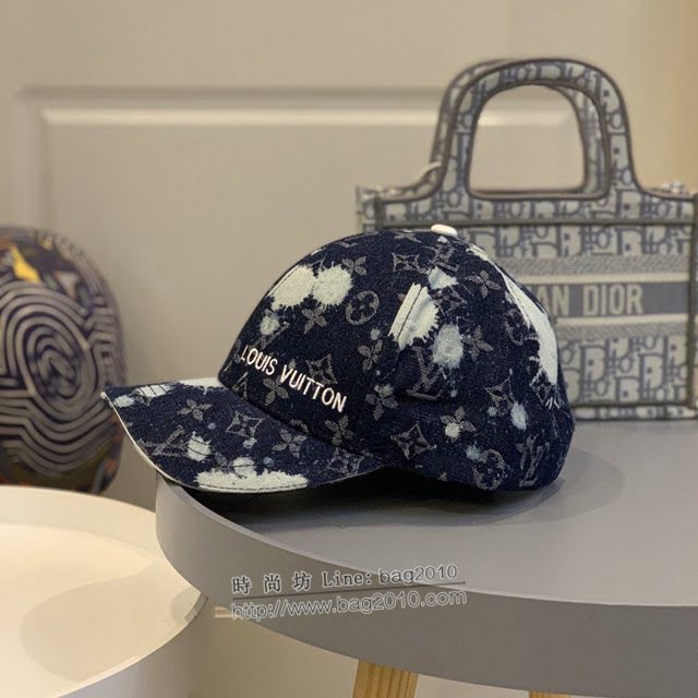 LV新品男士帽子 路易威登刺繡水洗牛仔棒球帽鴨舌帽  mm1626